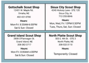 Updated Scout Shop (NORTH PLATTE CLOSED)